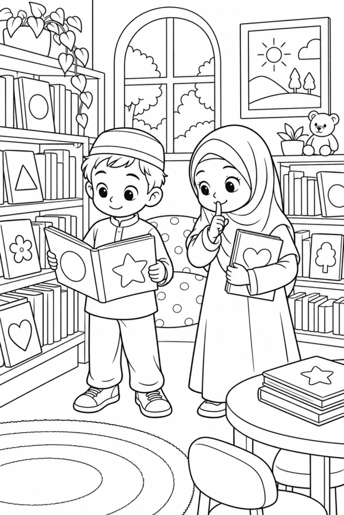 Eid Coloring Activities for Ages 4 to 8.