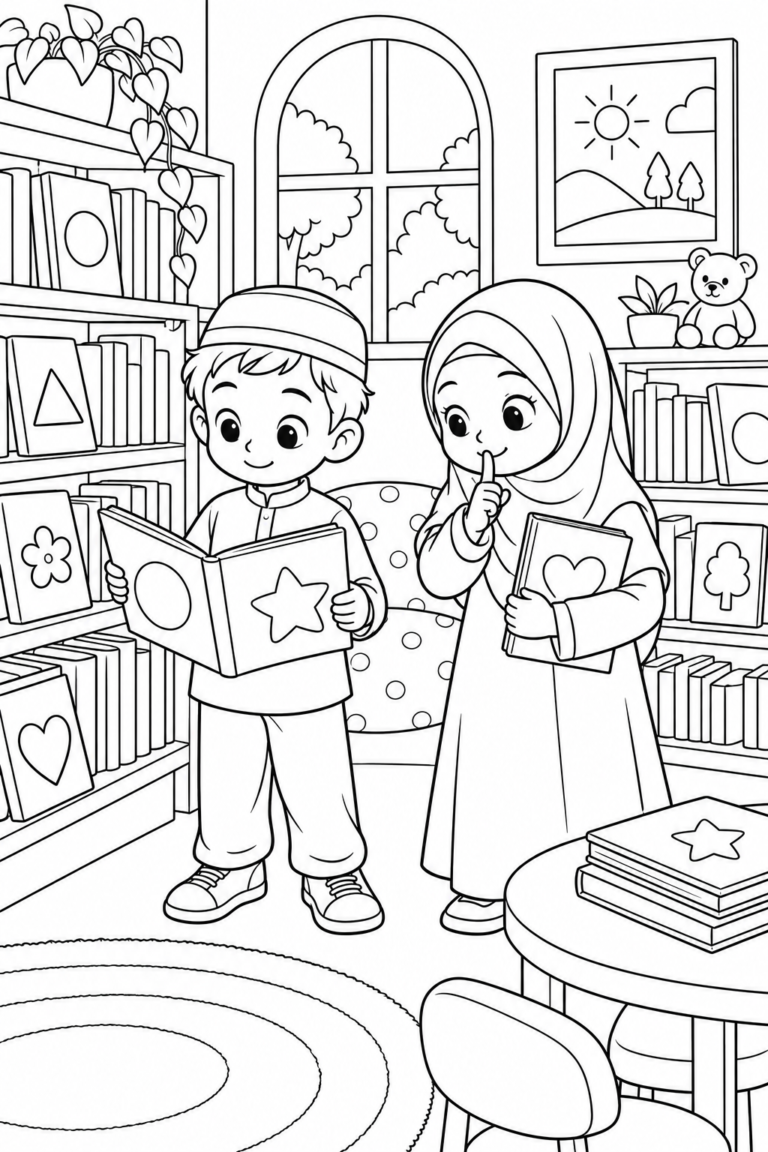 Eid Coloring Activities for Ages 4 to 8.