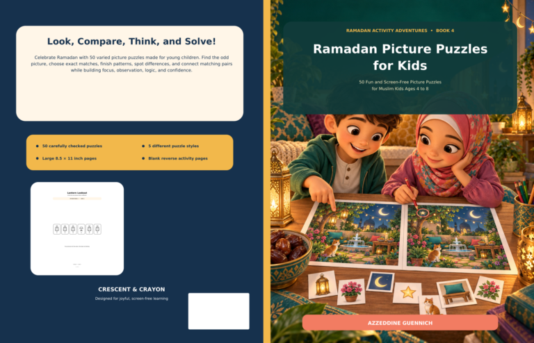 Find 5 Gifts, a printable Ramadan search-and-find activity sheet for kids.